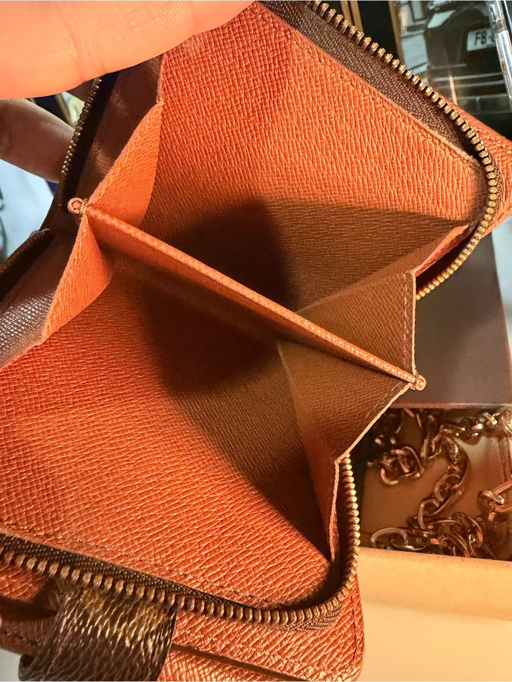 Louis Vuitton Brown Monogram wallet with free chain,insert,dust bag,box,COA - Picture 8 of 16